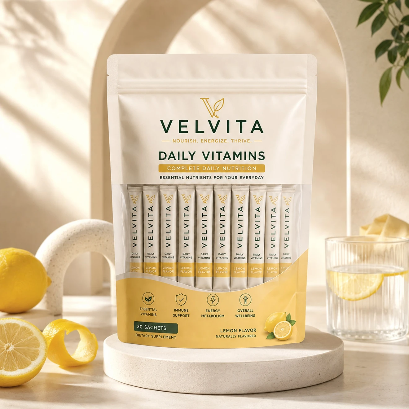 Velvita daily vitamins packaging, front view